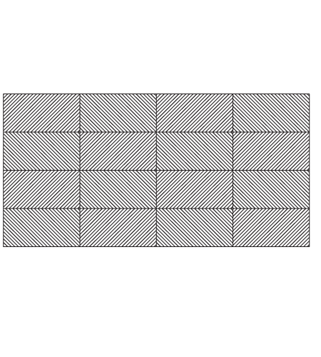 Plexwood® Intarsia bois de placage eco-chic dans des formes rectangulaires avec un angle de 45°