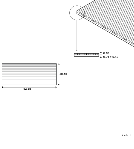<p>Panel one-sided for cladding, standard dimensions and build-up</p>