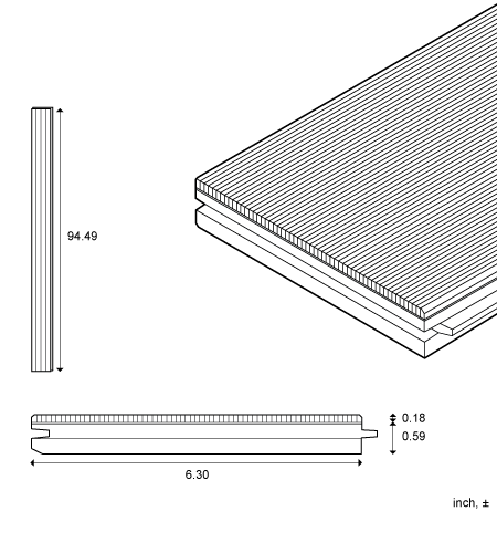 <p>Plank for floating or fixed flooring, standard dimensions and build-up</p>