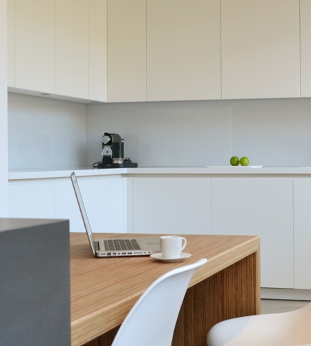 Plexwood® Emerson Living showroom living dining table from re-surfacing birch composite plywood