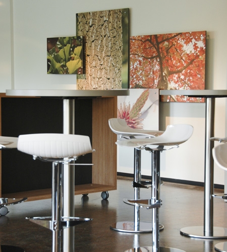 Plexwood® Tree Nursery Van den Berk furniture on casters in ocoumé high end eco plywood surface veneer