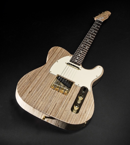 Plexwood® Guitares Blanc Telecaster guitare électrique sur surface massif ingenieurie en Bouleau court et de nappe