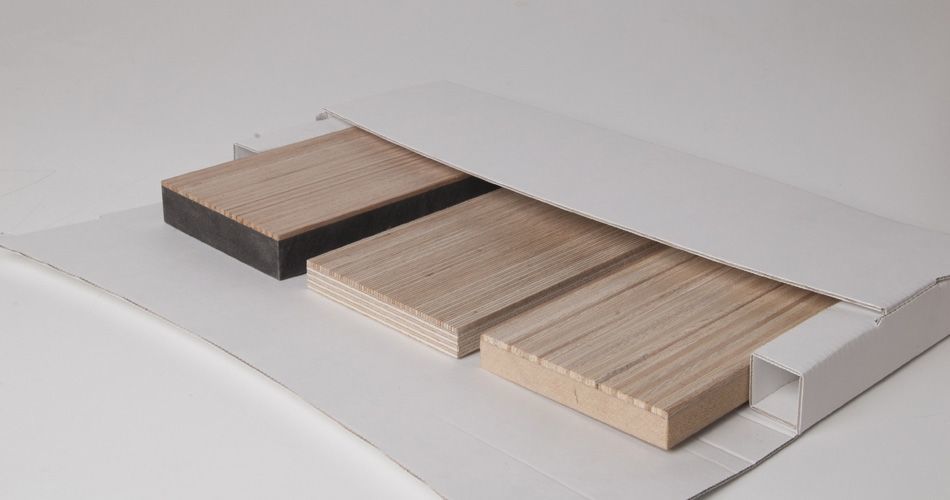 Plexwood® A sample box with brochures plus 3 untreated wood samples of your choice