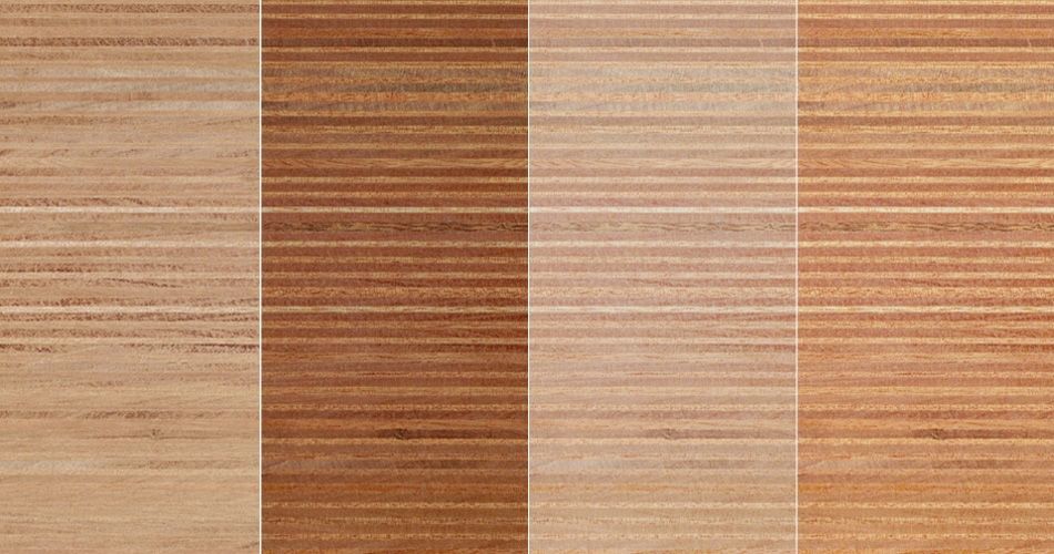 Plexwood® Ocoumé multiplex composites, a combination of finishes on this type of wood