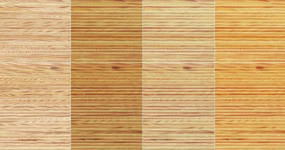 Plexwood® Pine multiplex composites, a combination of finishes on this type of wood