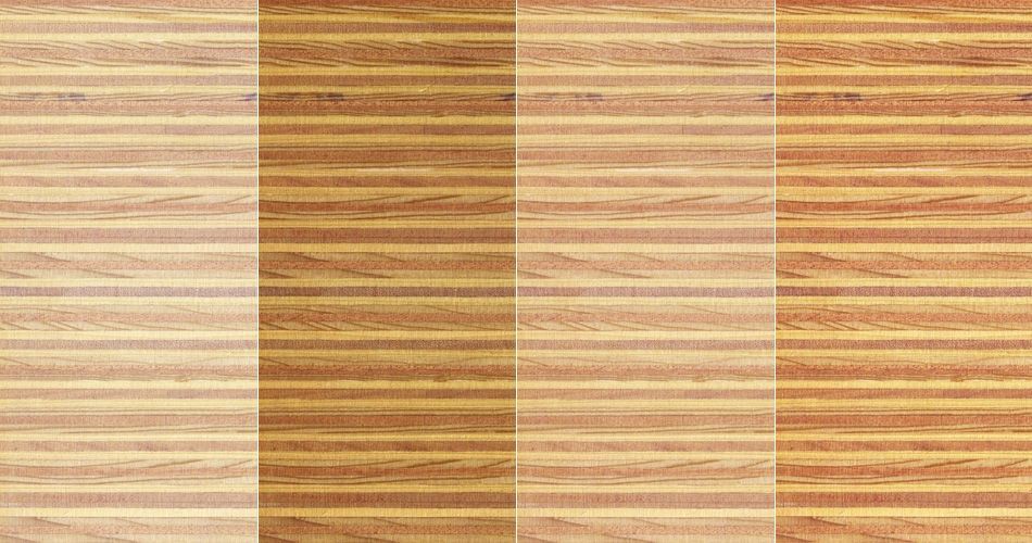 Plexwood® Pine/Ocoumé multiplex composites, a combination of finishes on this type of wood