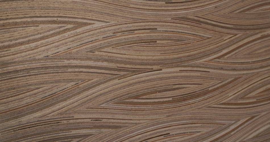Plexwood® Special, Curved patterns for furniture, walls or other decorative applications
